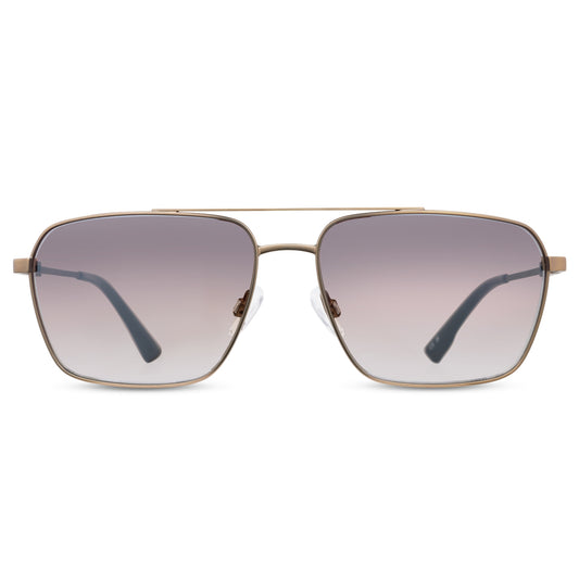 Front Bloc Oxford F01 Sunglasses – Brushed Bronze Smoke Grad Cat 3