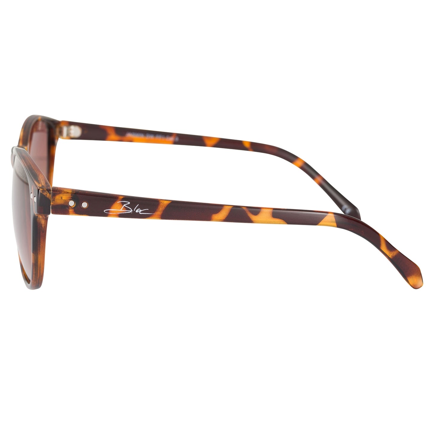 side view Bloc Jasmin FF1 Sunglasses – Shiny Tort Brown Grad Cat 3