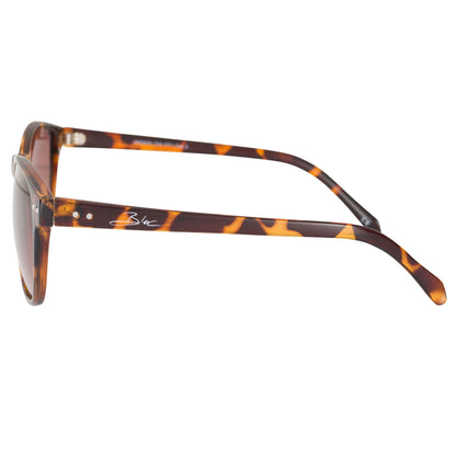 side view Bloc Jasmin FF1 Sunglasses – Shiny Tort Brown Grad Cat 3