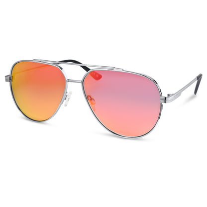 Bloc Jersey FJ2 Sunglasses – Silver Red Mirror Cat 3