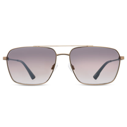 Front Bloc Oxford F01 Sunglasses – Brushed Bronze Smoke Grad Cat 3