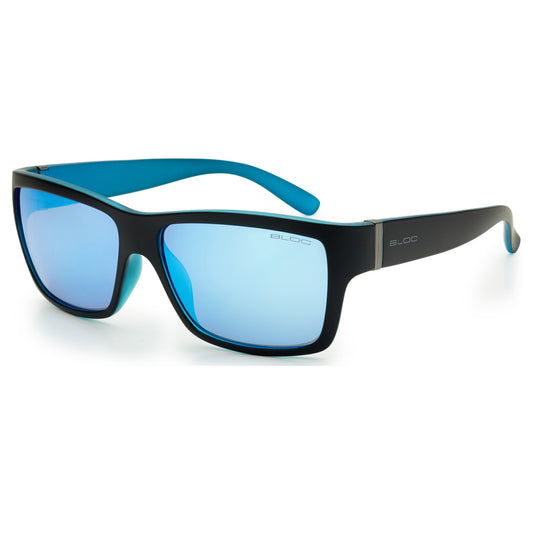 Bloc Riser XB1 Sunglasses – Matt Black Blue Mirror Cat 3