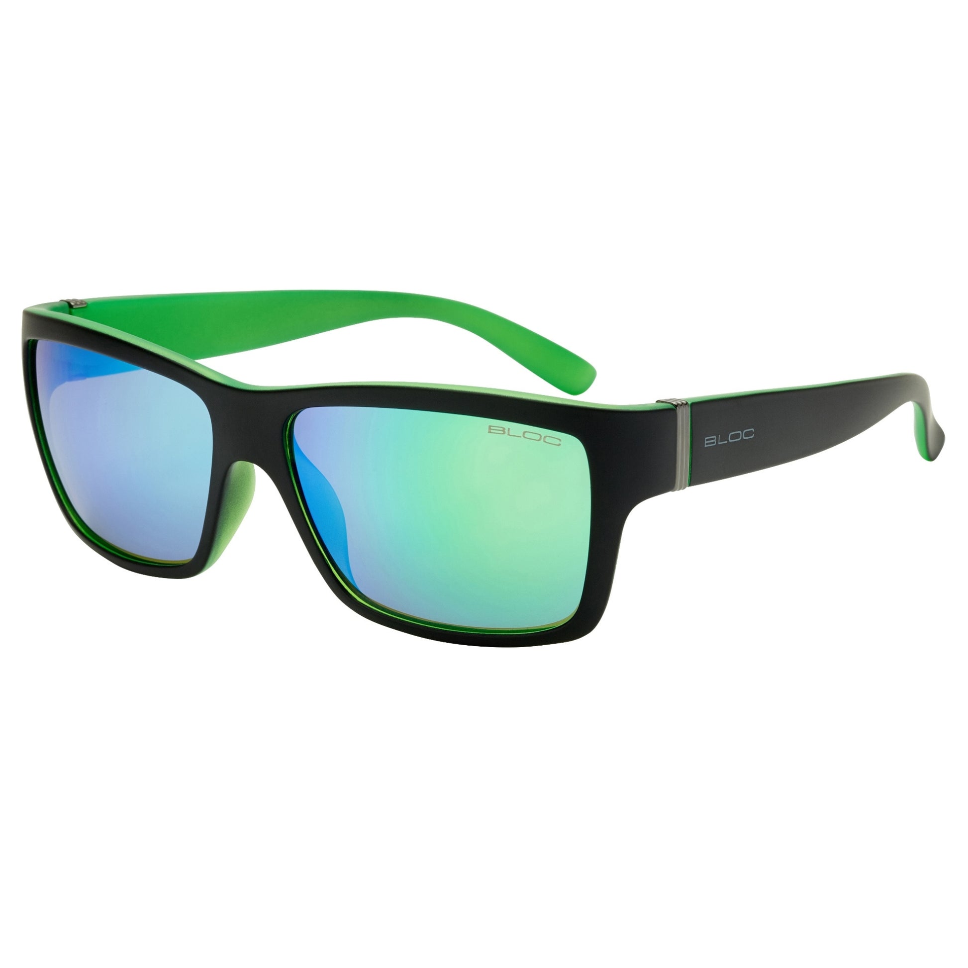 Bloc Riser XG1 Sunglasses – Matt Black Green Mirror Cat 3