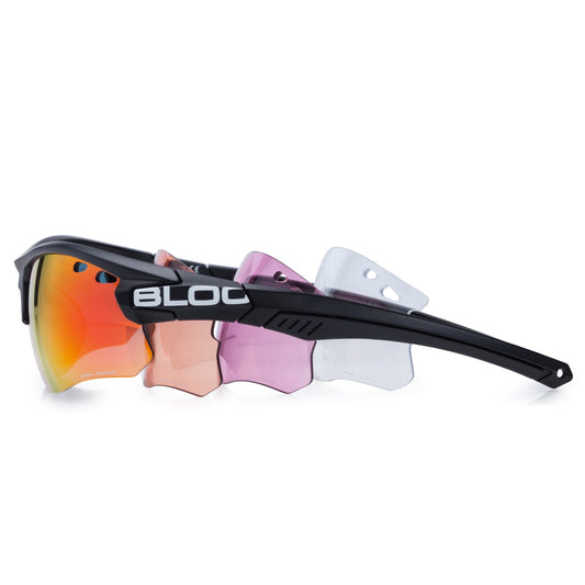 Bloc Titan XR630 Sunglasses – Black Red 4-Lens Interchangeable System