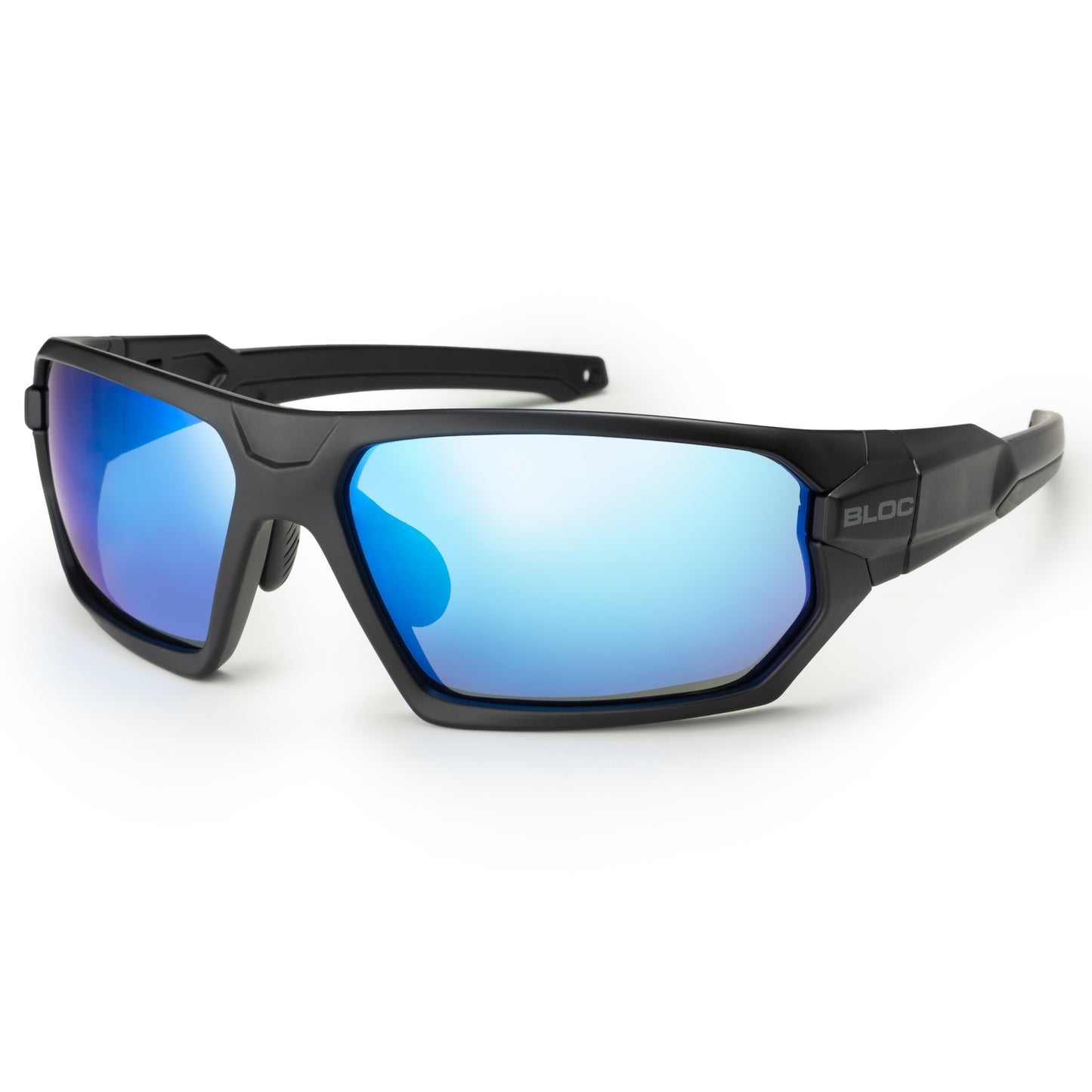 Bloc Twenty Five XMB90 Sunglasses – Matt Black Blue Mirror Cat 3
