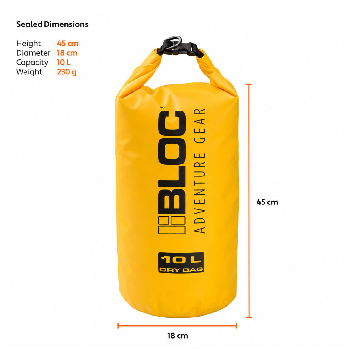 DRY SACK YELLOW TPU 10L