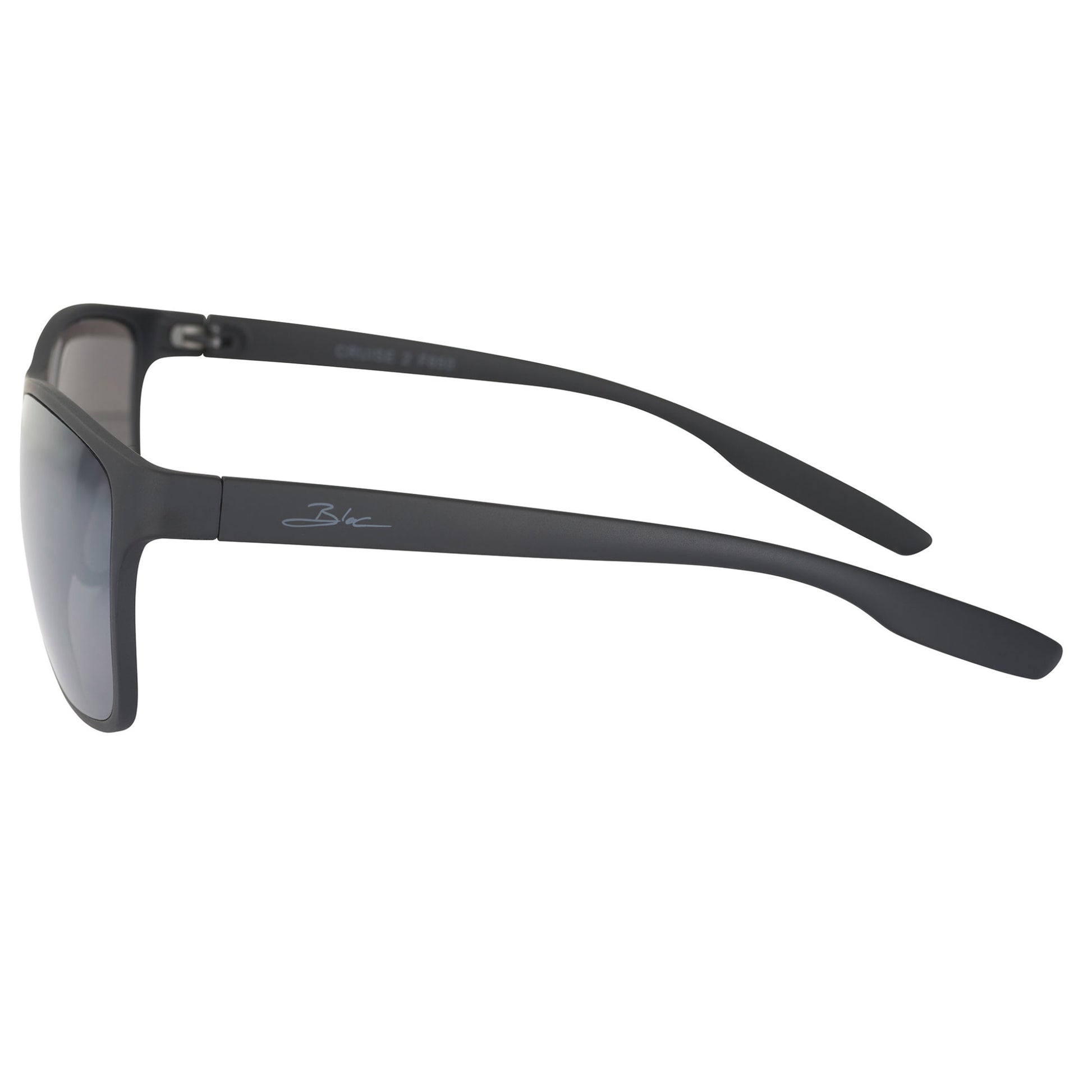 Bloc Cruise 2 F850 sunglasses with Cat 3 grey lens, UV400 protection and lightweight matt black frame for sport or everyday wear.