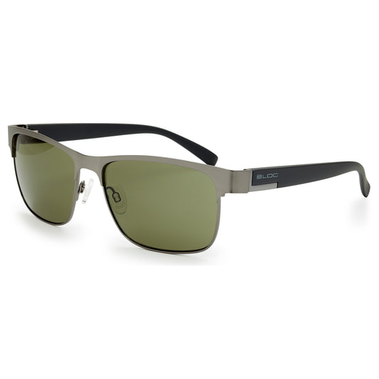 Bloc Deck X750 Fashion Sunglasses – Matt Gun Black Green Cat 3