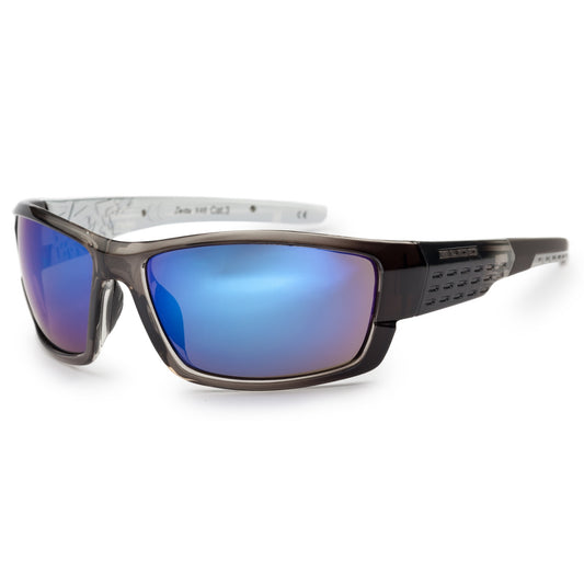 Bloc Delta X46 Sports Glasses – Crystal Black Blue Mirror Cat 3