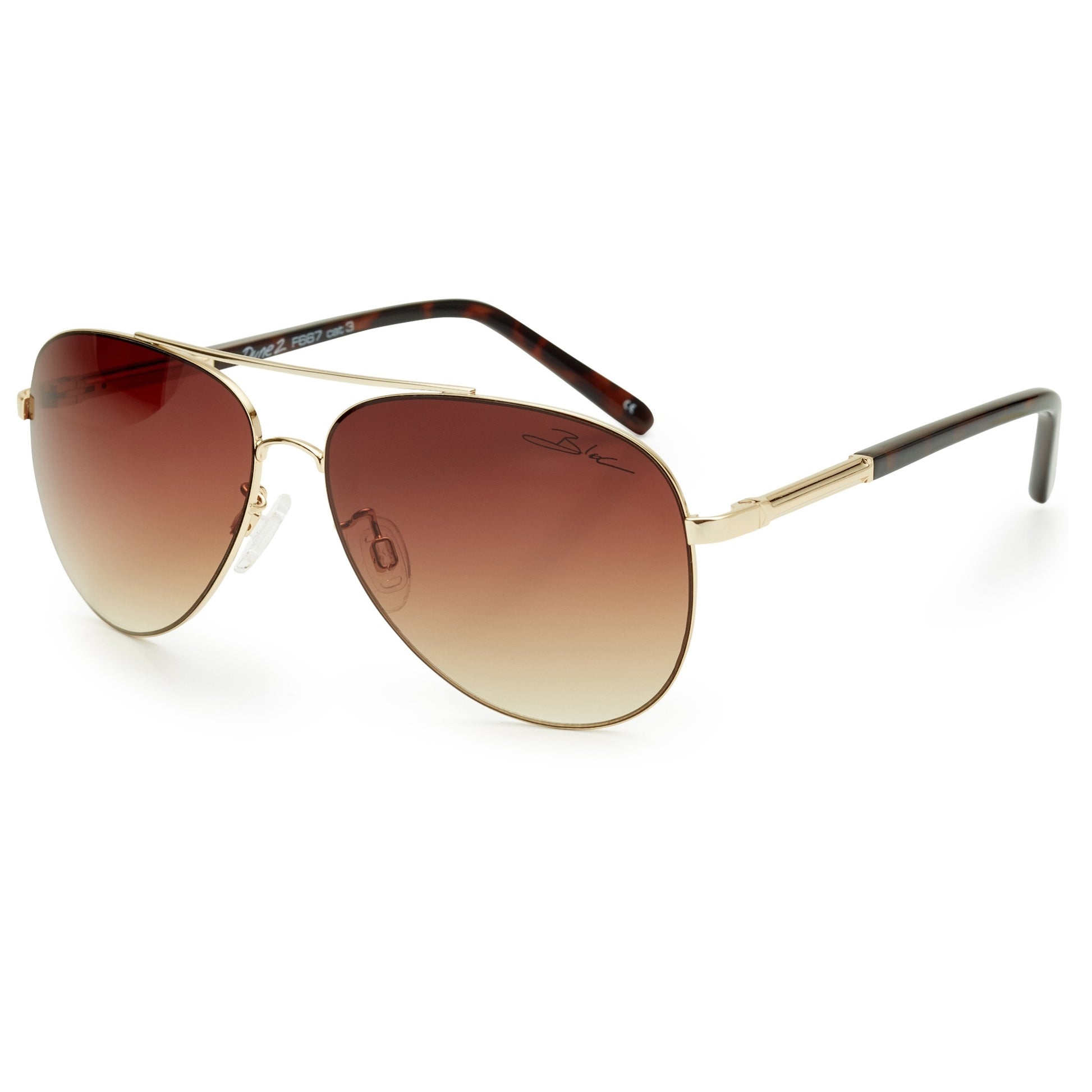 Bloc Dune 2 F667 Fashion Aviator Sunglasses – Gold Brown Graduated Cat 3