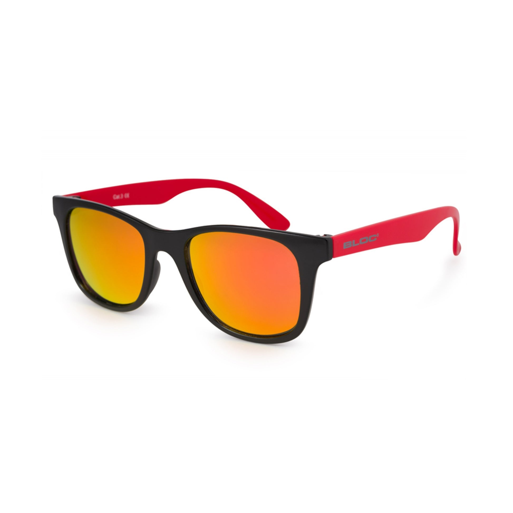 Bloc Junior Flair J602 Sunglasses – Black Red Mirror Cat 3