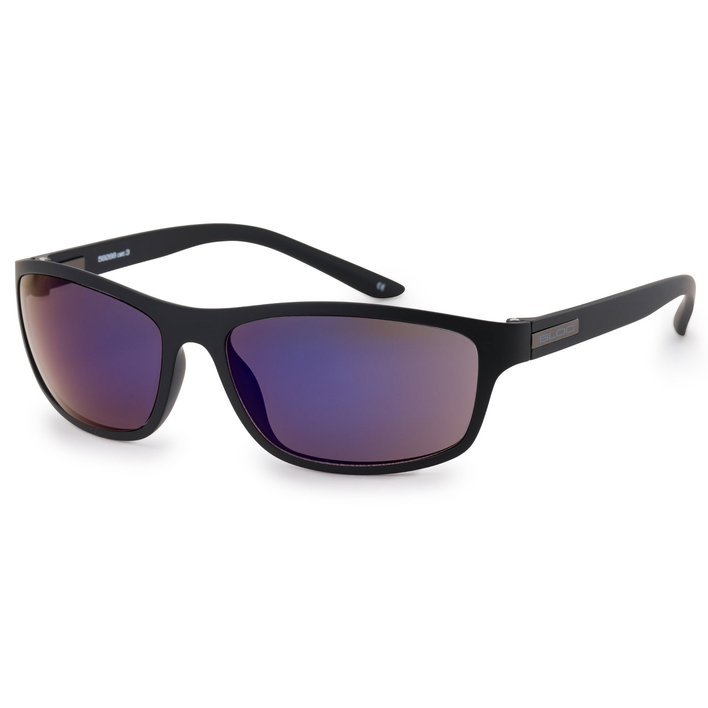 Bloc Hornet 2 X150 Sunglasses – Matt Black Blue Mirror Cat 3