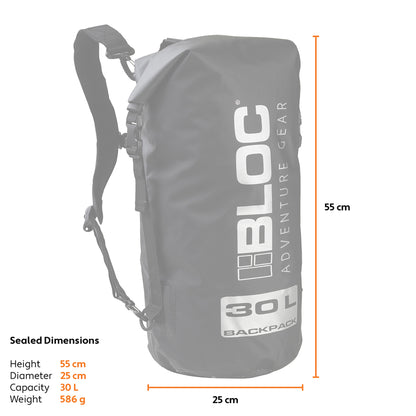 BACK PACK BLACK 30L