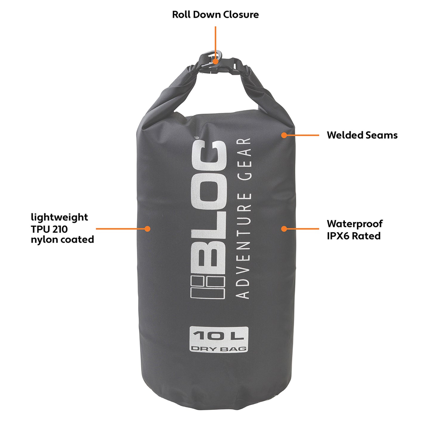 DRY SACK BLACK TPU 10L